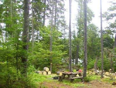Johnston Pond (Campsite #2) campsite in KI Jo-Mary