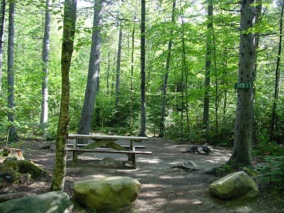 Long Pond (Campsite #1) campsite in KI Jo-Mary