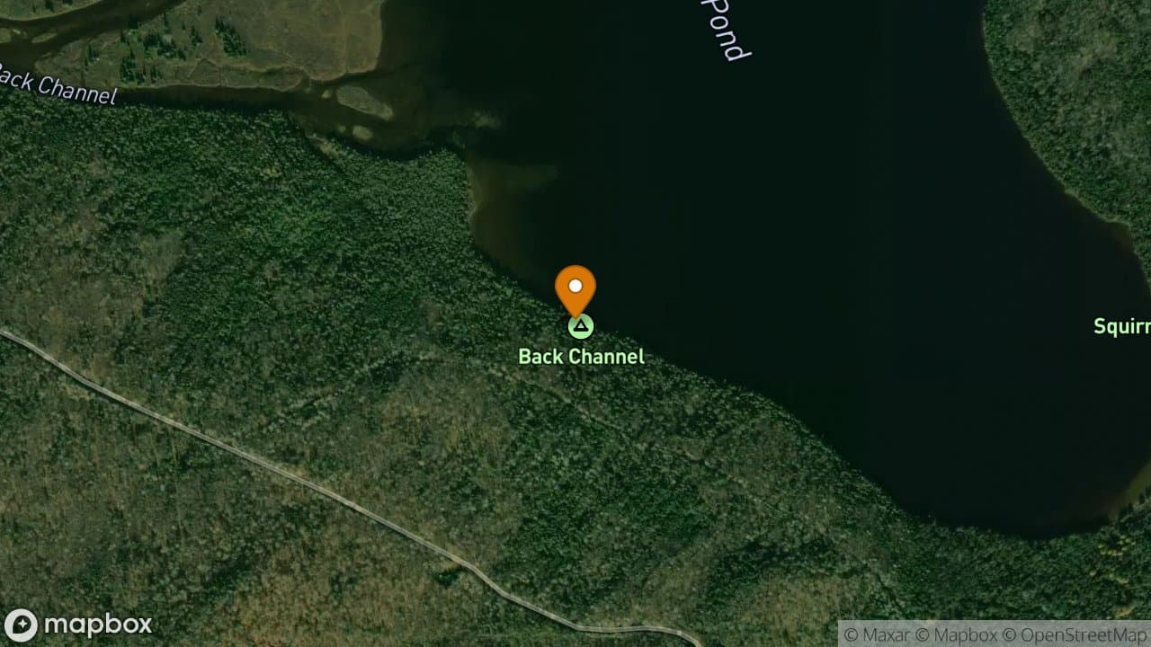 Back Channel campsite in Allagash Wilderness Waterway