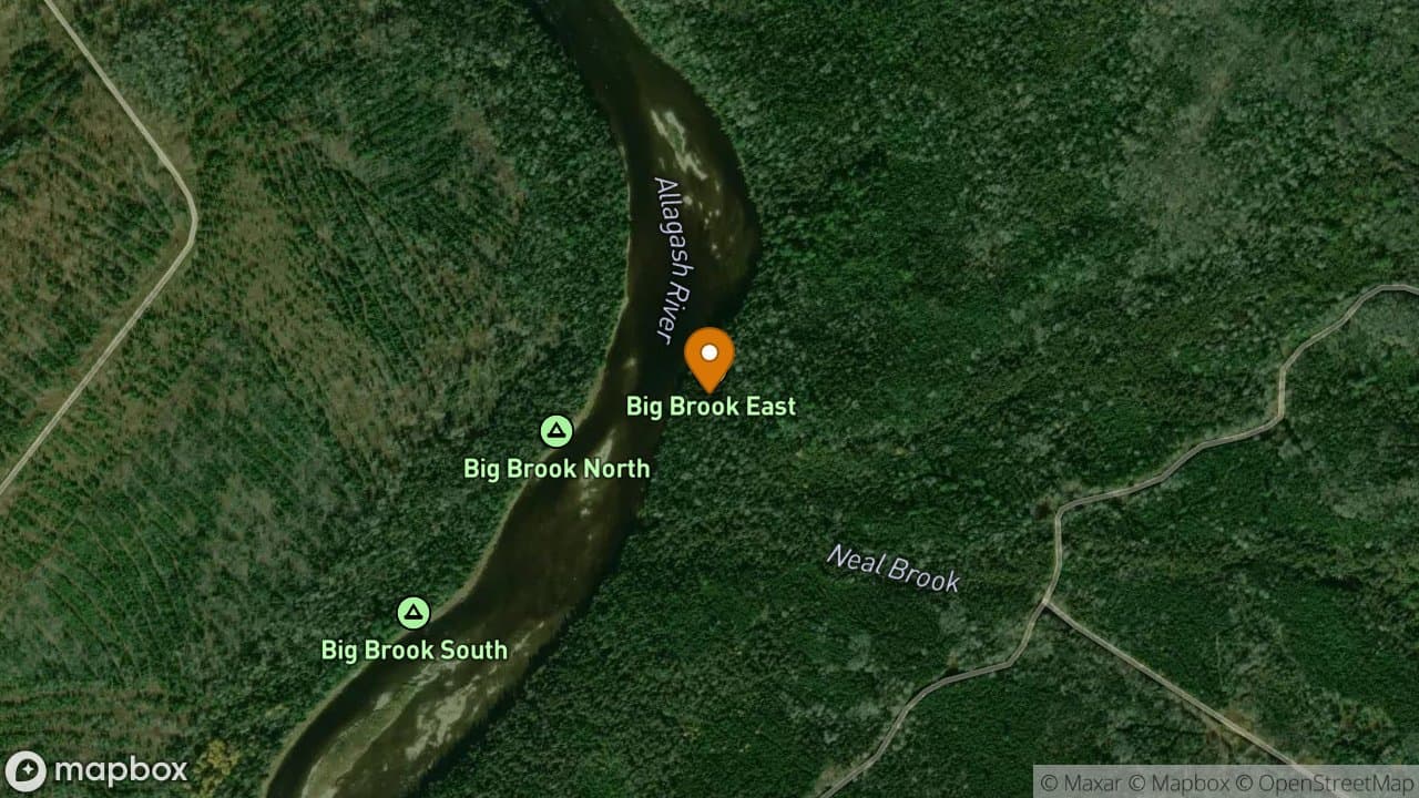 Big Brook East campsite in Allagash Wilderness Waterway