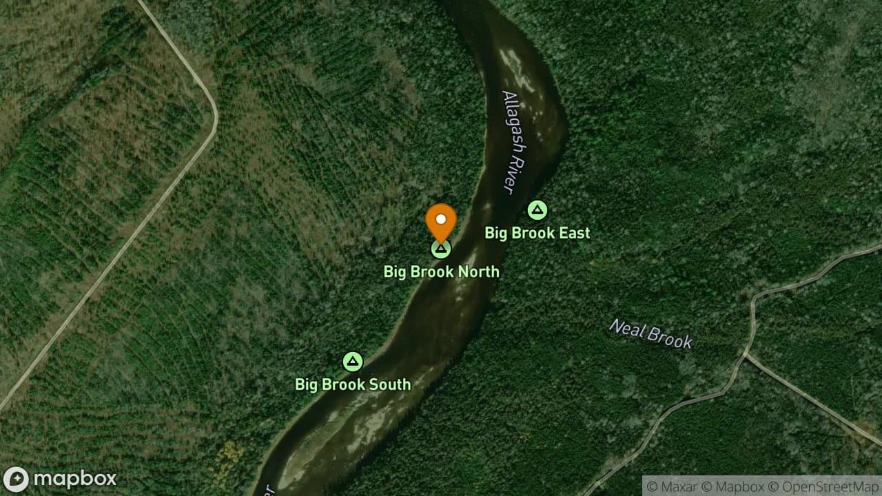 Big Brook North campsite in Allagash Wilderness Waterway