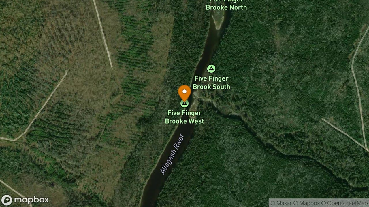 Five Finger West campsite in Allagash Wilderness Waterway