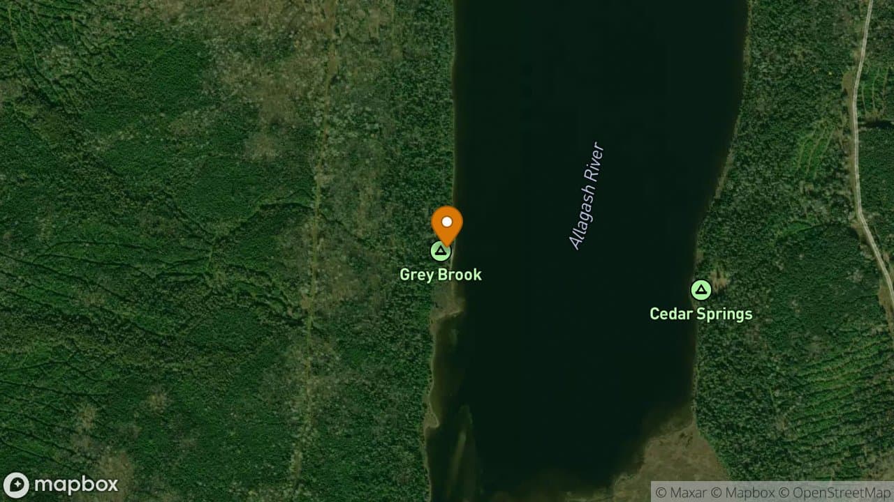Grey Brook campsite in Allagash Wilderness Waterway