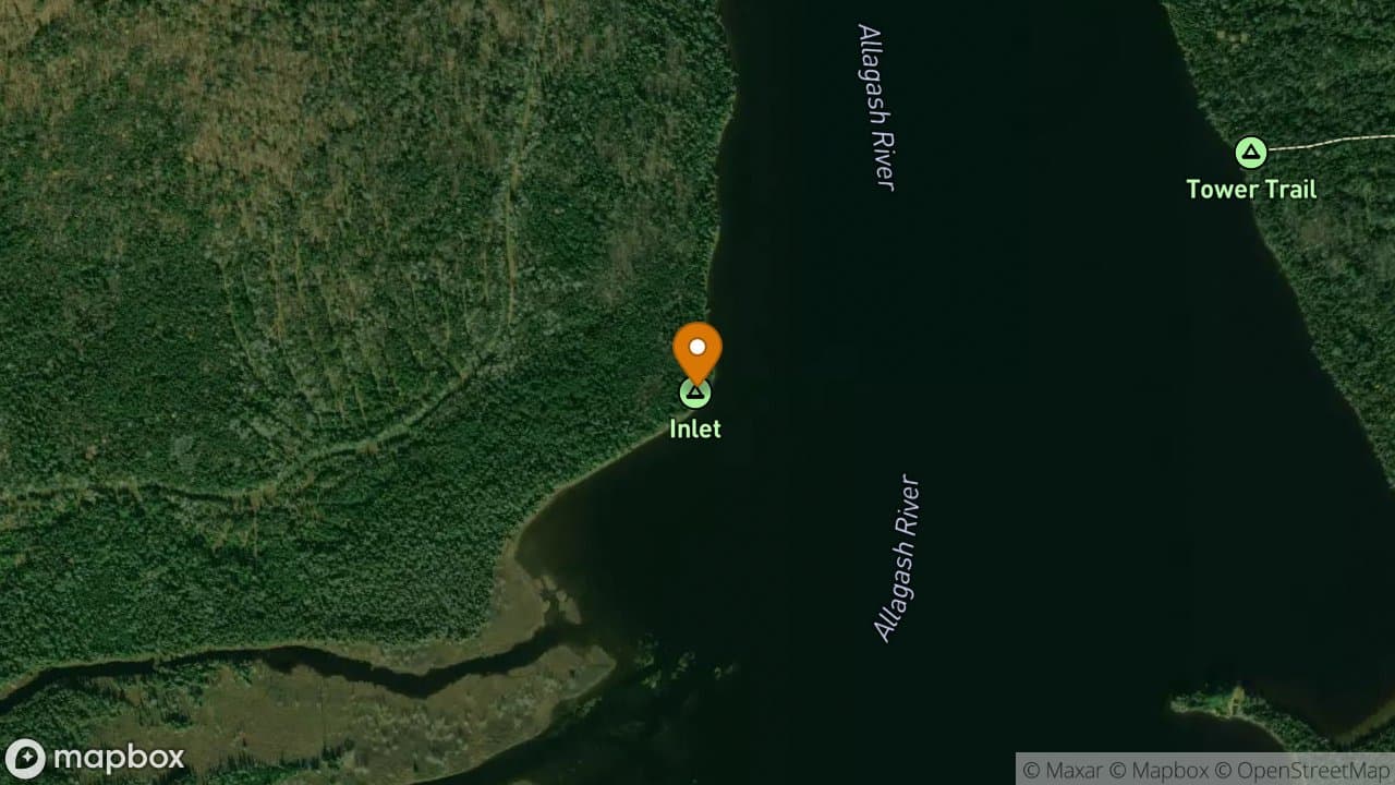 Inlet campsite in Allagash Wilderness Waterway