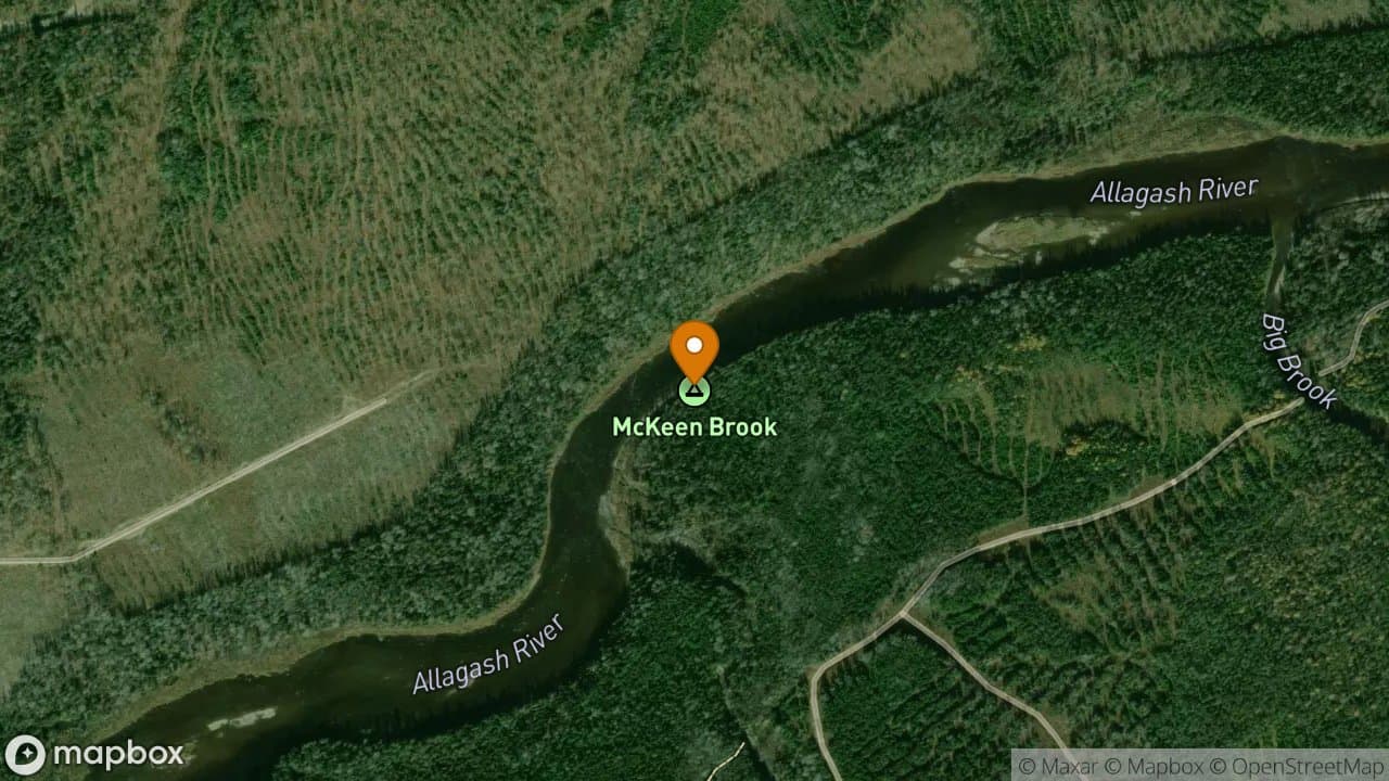 McKeen Brook campsite in Allagash Wilderness Waterway