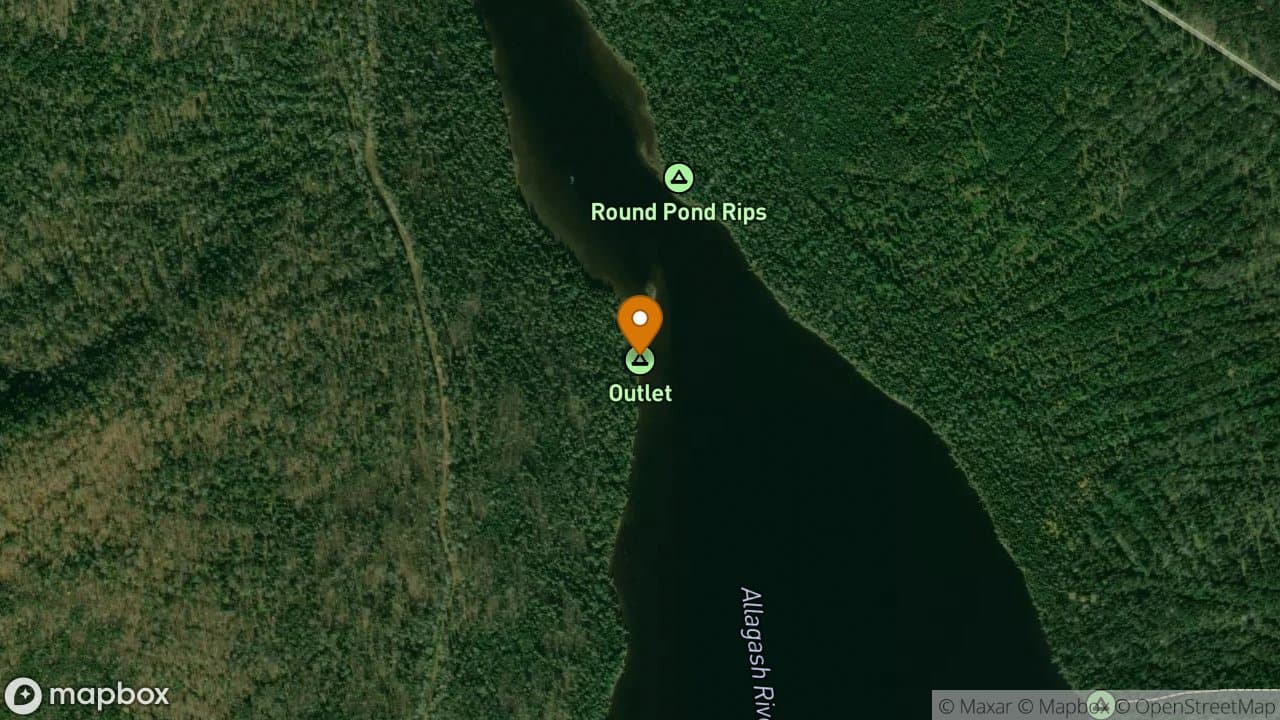 Outlet campsite in Allagash Wilderness Waterway
