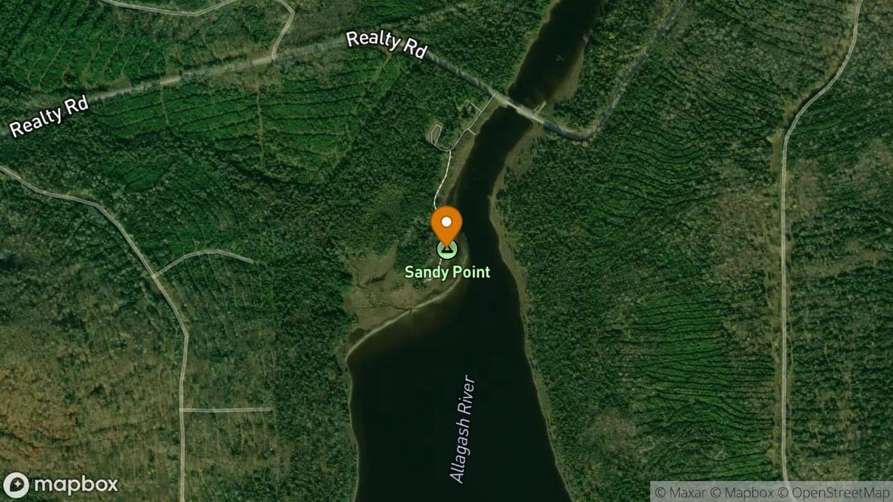 Sandy Point campsite in Allagash Wilderness Waterway